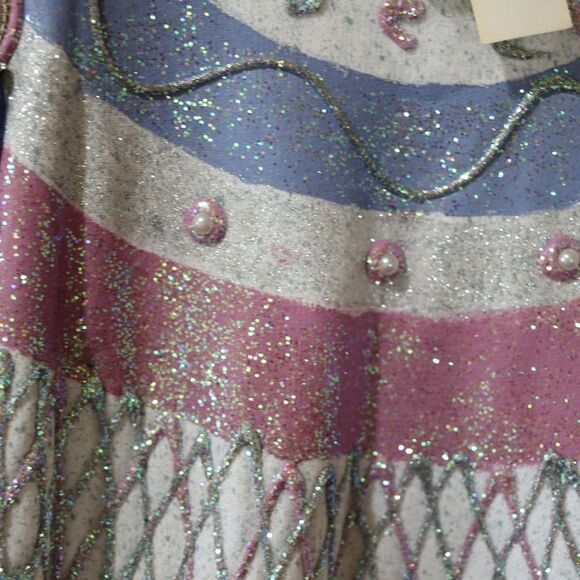 K.W.B.L Los Angels Handpainted Western Vintage Sweatshirt Concho Fringe Splatter - Picture 9 of 16